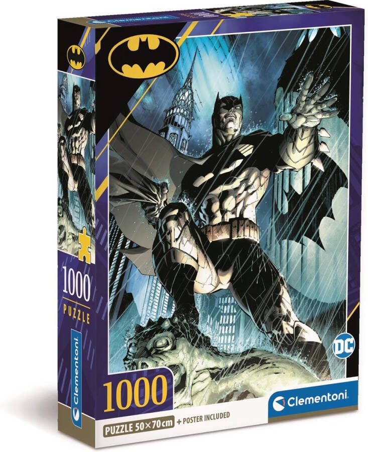 Clementoni Puzzel 1000 Stukjes High Quality Collection Batman Puzzel Voor Volwassenen en Kinderen 14-99 jaar 39714 COMPACT BOX
