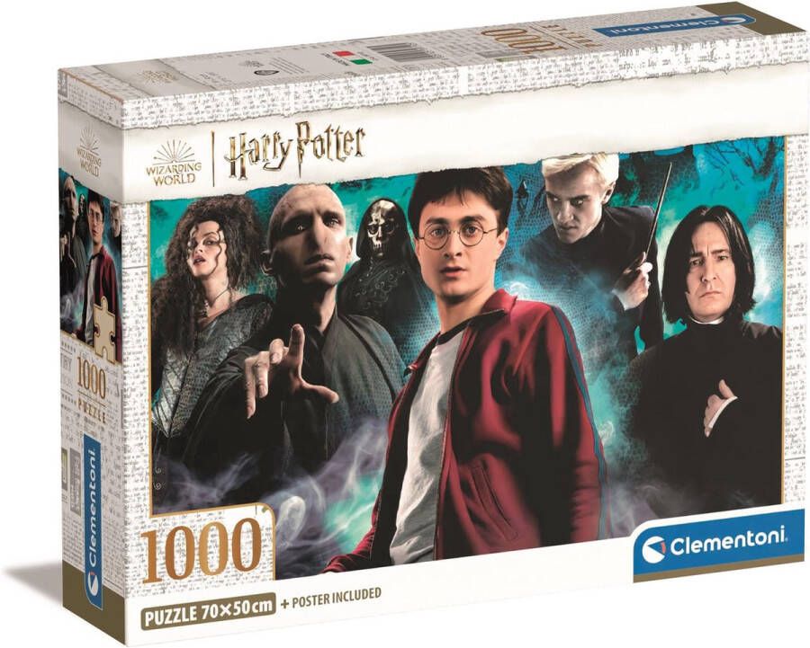 Clementoni Puzzel 1000 Stukjes High Quality Collection Harry Potter Puzzel Voor Volwassenen en Kinderen 14-99 jaar 39710 COMPACT BOX