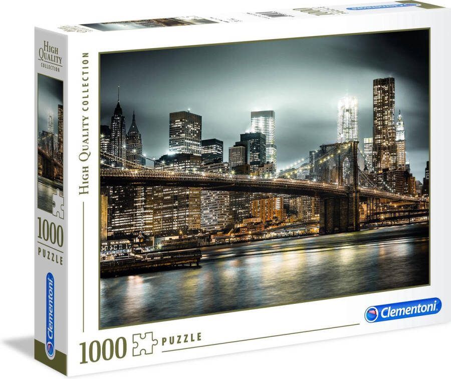 Clementoni Puzzel 1000 Stukjes High Quality Collection New York Skyline Puzzel Voor Volwassenen en Kinderen 14-99 jaar 39366