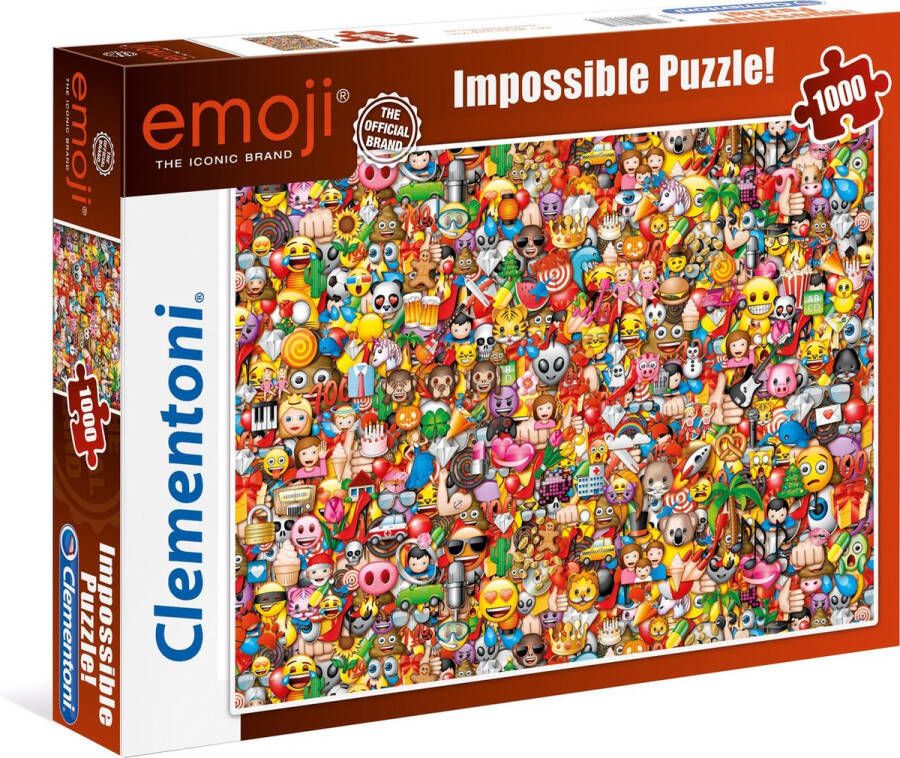 Clementoni Puzzel 1000 Stukjes Impossible Emoji Puzzel Voor Volwassenen en Kinderen 14-99 jaar