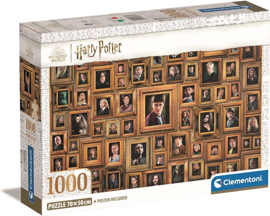 Clementoni Puzzel 1000 Stukjes Impossible Harry potter Puzzel Voor Volwassenen en Kinderen 14-99 jaar 39786 COMPACT BOX