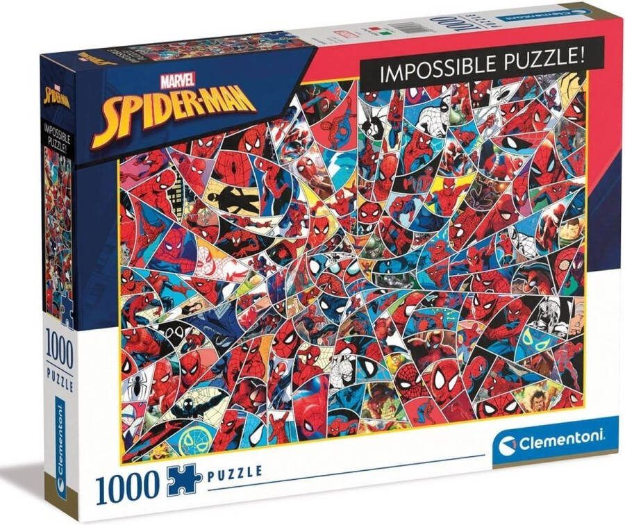 Clementoni Puzzel 1000 Stukjes Impossible Marvel Spider Man Puzzel Voor Volwassenen en Kinderen 14-99 jaar 39657