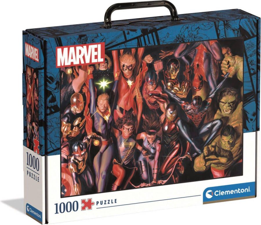 Clementoni Puzzel 1000 Stukjes In Valigetta Marvel Avengers Puzzel Voor Volwassenen en Kinderen 10-99 jaar 39675