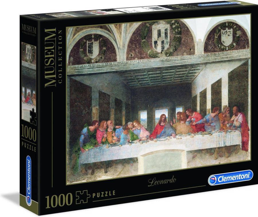 Clementoni Museum Puzzel Collectie Leonardo The Last Supper 1000 stukjes puzzel volwassenen