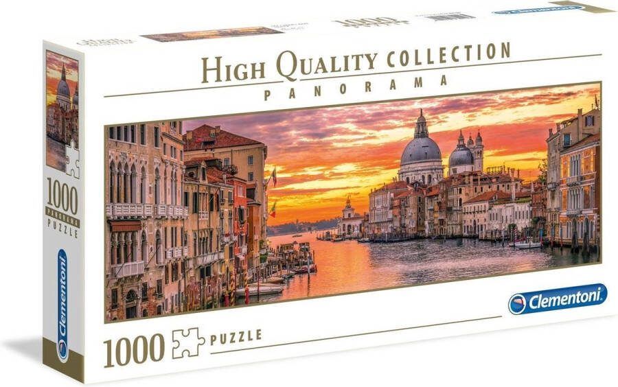Clementoni Puzzel 1000 Stukjes Panorama The Grand Canal Venice Puzzel Voor Volwassenen en Kinderen 14-99 jaar 39426