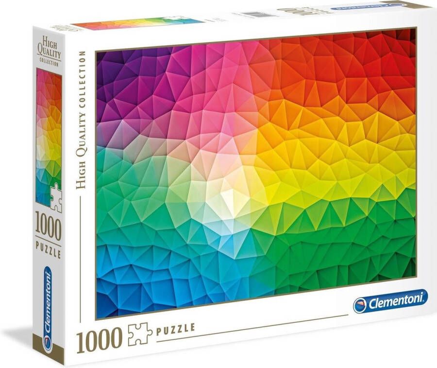 Clementoni Puzzel 1000 Stukjes Volwassenen Legpuzzel Puzzel Abstract regenboog patroon 69x50 cm Puzzel 1000 Stukjes