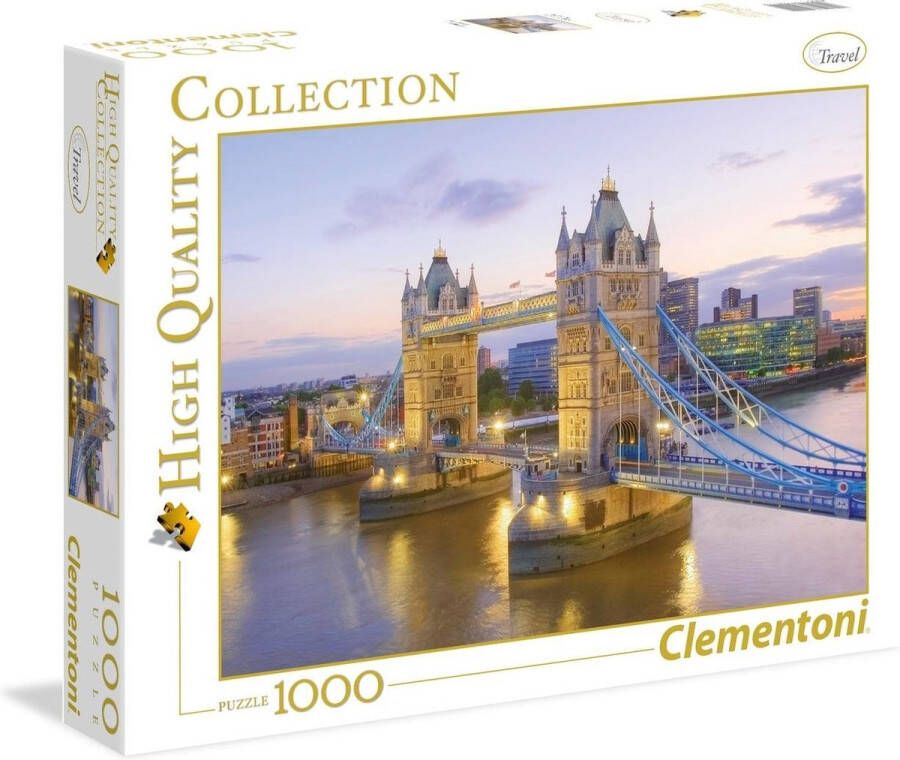 Clementoni Puzzel 1000 Stukjes Volwassenen Legpuzzel Puzzel Tower Bridge Londen Puzzel 1000 Stukjes