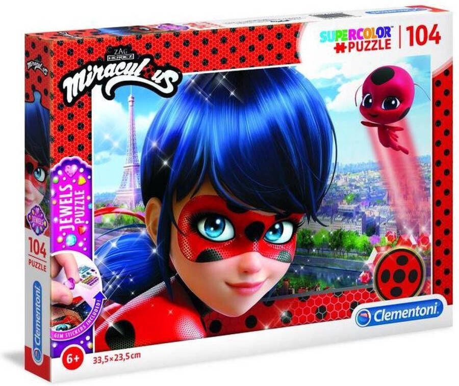 Clementoni Puzzel 104 Jewels Miraculous Ladybug