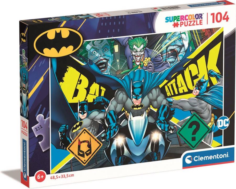 Clementoni Puzzel 104 Stukjes Batman Kinderpuzzels 6-8 jaar 27174