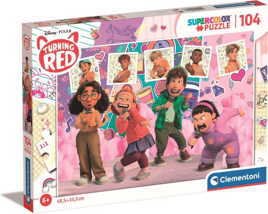 Clementoni Puzzel 104 Stukjes Disney Turning Red Kinderpuzzels 6-8 jaar 25747