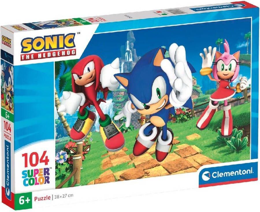 Clementoni Puzzel 104 Stukjes Sonic Kinderpuzzels 6-8 jaar 27256