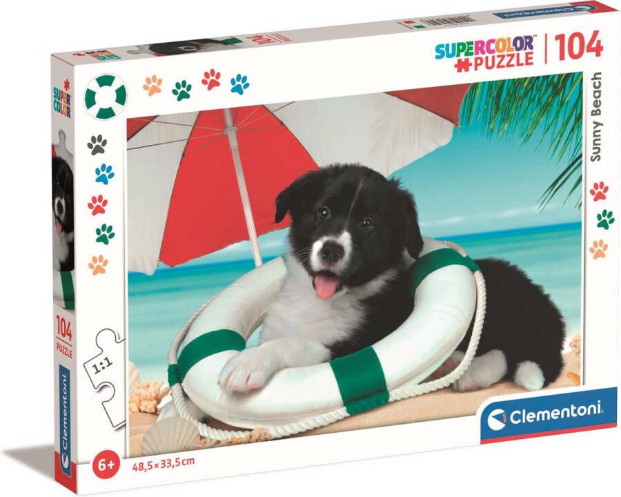 Clementoni Puzzel 104 Stukjes Sunny Beach Kinderpuzzels 6-8 jaar 25741