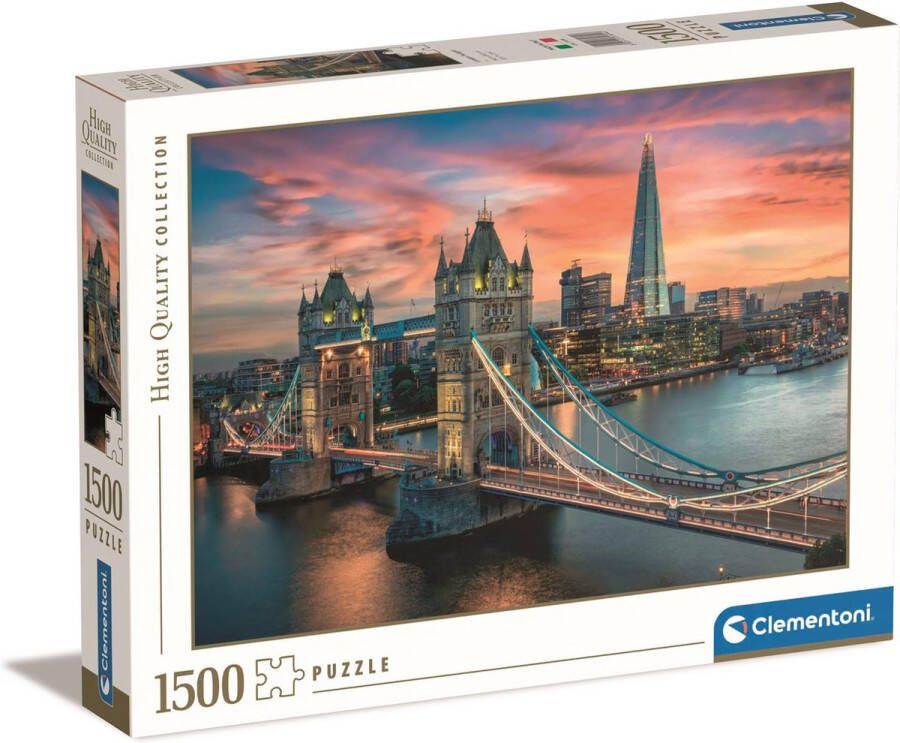 Clementoni Puzzel 1500 Stukjes London Twilight Puzzel voor volwassenen