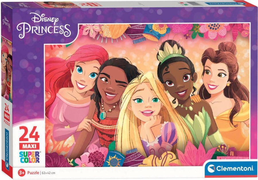 Clementoni Puzzel 24 Stukjes Maxi Disney Princess Kinderpuzzels 3-5 jaar 24241