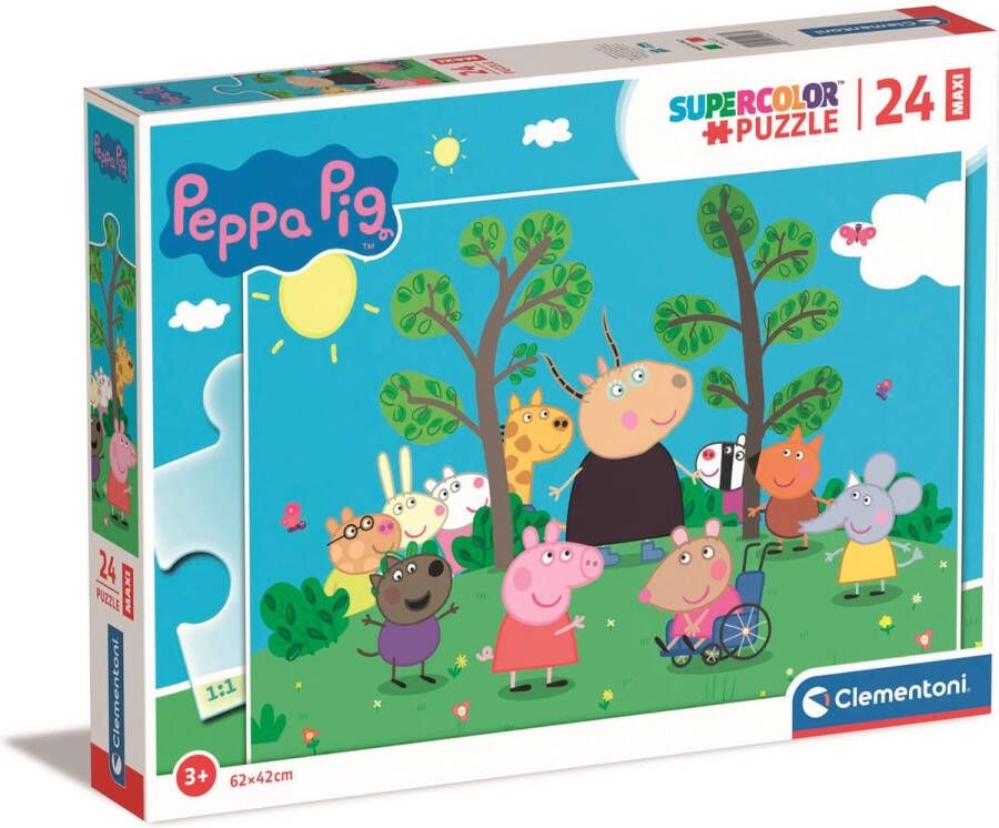 Clementoni : Peppa Pig Legpuzzel Kinderpuzzel – Puzzel met 24 Stukjes Vanaf 3 jaar