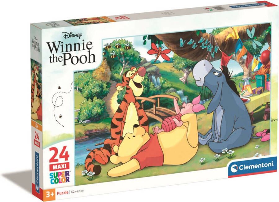 Clementoni Puzzel 24 Stukjes Maxi Winnie The Pooh Kinderpuzzels 3-5 jaar 24247