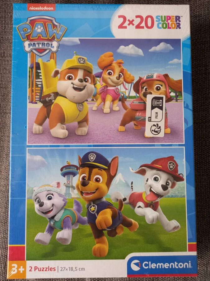 Clementoni Puzzel 2X20 Stukjes Paw Patrol Kinderpuzzels 3-5 jaar 24800