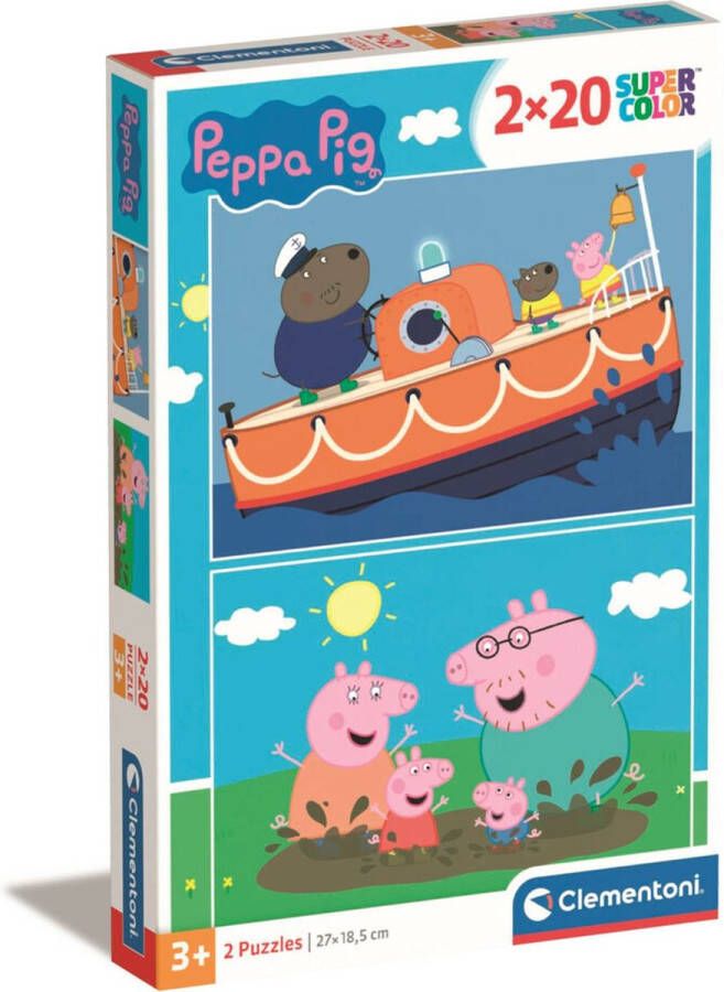 Clementoni Puzzel 2X20 Stukjes Peppa Pig Kinderpuzzels 3-5 jaar 24797