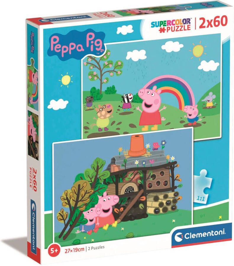 Clementoni Puzzel 2X60 Stukjes Peppa Pig Kinderpuzzels 4-6 jaar 21622