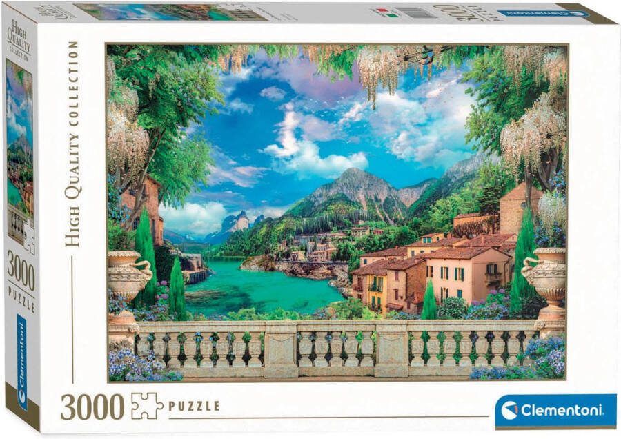Clementoni Puzzel 3000 Stukjes High Quality Collection Lush Terrace On Lake Puzzel Voor Volwassenen en Kinderen 14-99 jaar 33553
