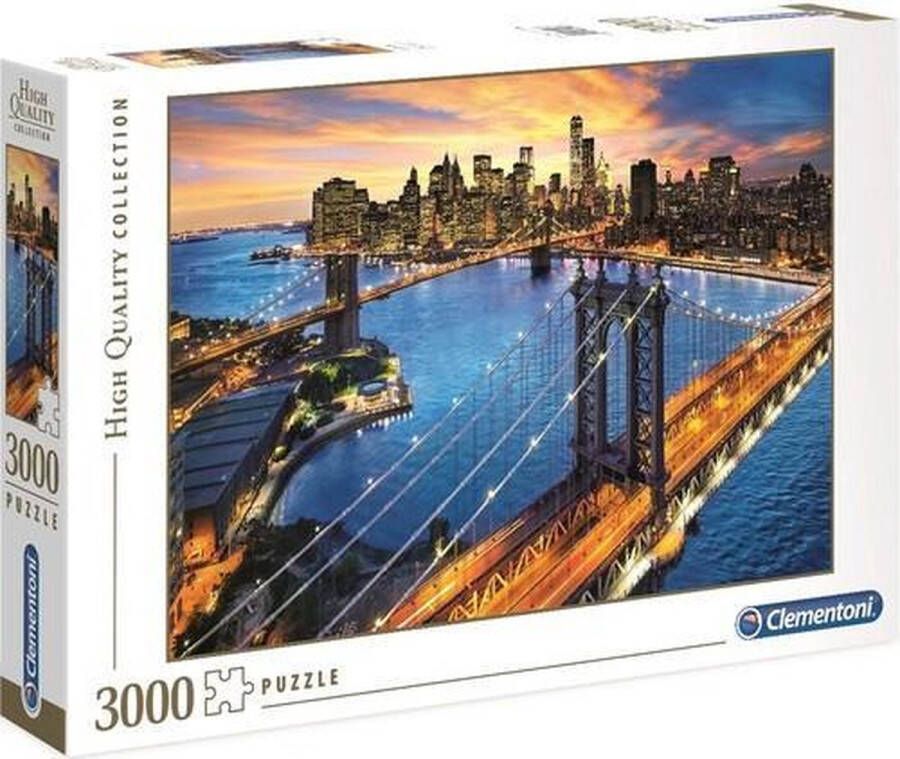 Clementoni Puzzel 3000 Stukjes High Quality Collection New York Puzzel Voor Volwassenen en Kinderen 14-99 jaar 33546