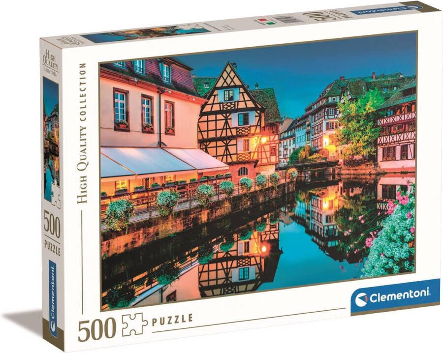 Clementoni Puzzel 500 Stukjes High Quality Collection 35147 Strasbourg Old Town Puzzel Voor Volwassenen en Kinderen 14-99 jaar 35147