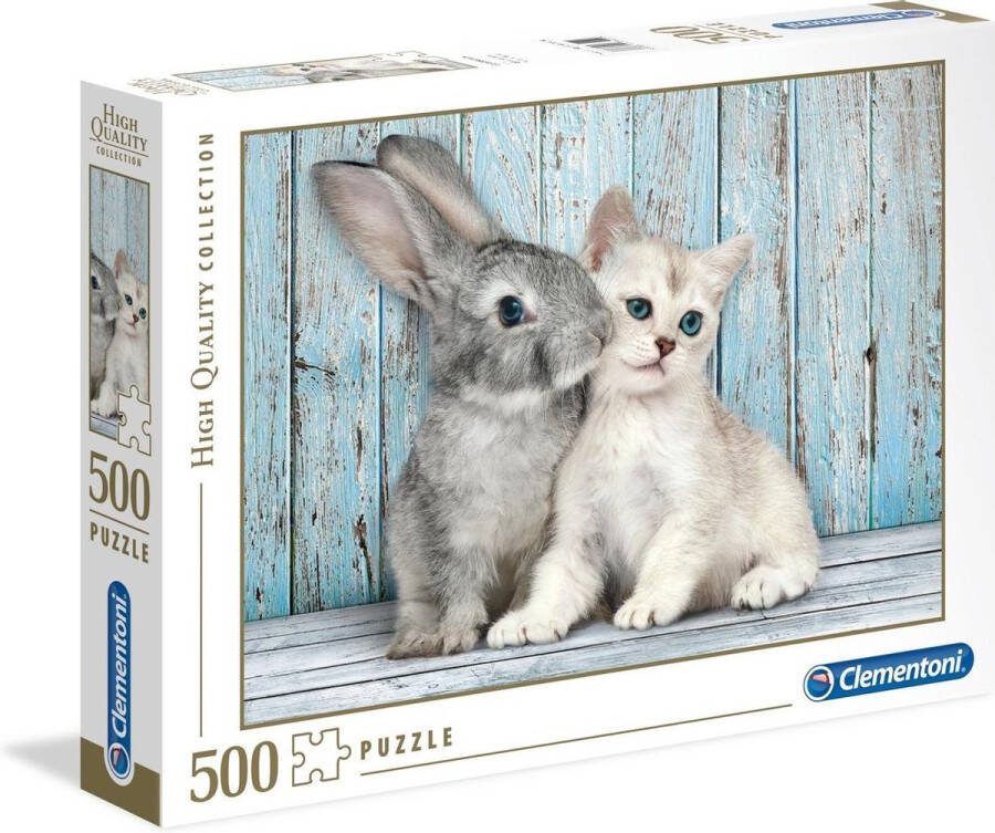 Clementoni Puzzel 500 Stukjes High Quality Collection Cat & Bunny Puzzel Voor Volwassenen en Kinderen 14-99 jaar 35004