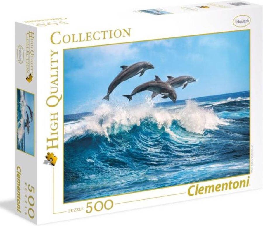 Clementoni Puzzel 500 Stukjes Puzzel voor Volwassenen Legpuzzel Dolfijnen
