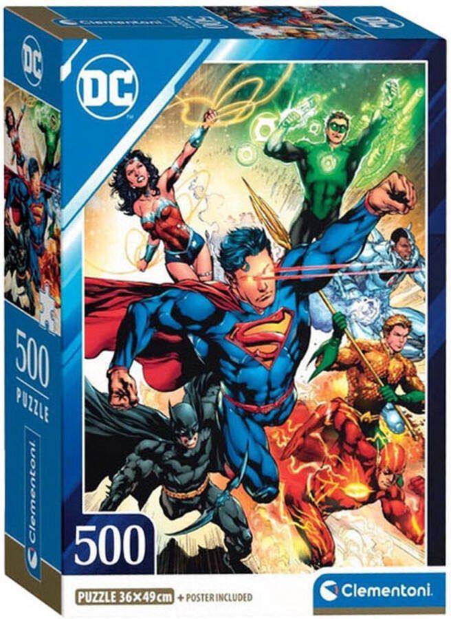 Clementoni Puzzel 500 Stukjes Superman Compacte doos Puzzel Voor Volwassenen