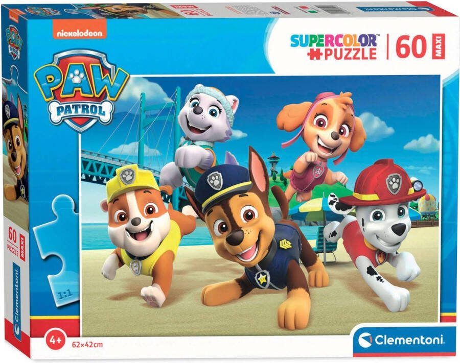 Clementoni Puzzel 60 Stukjes Maxi Paw Patrol Kinderpuzzels 4-6 jaar 26591