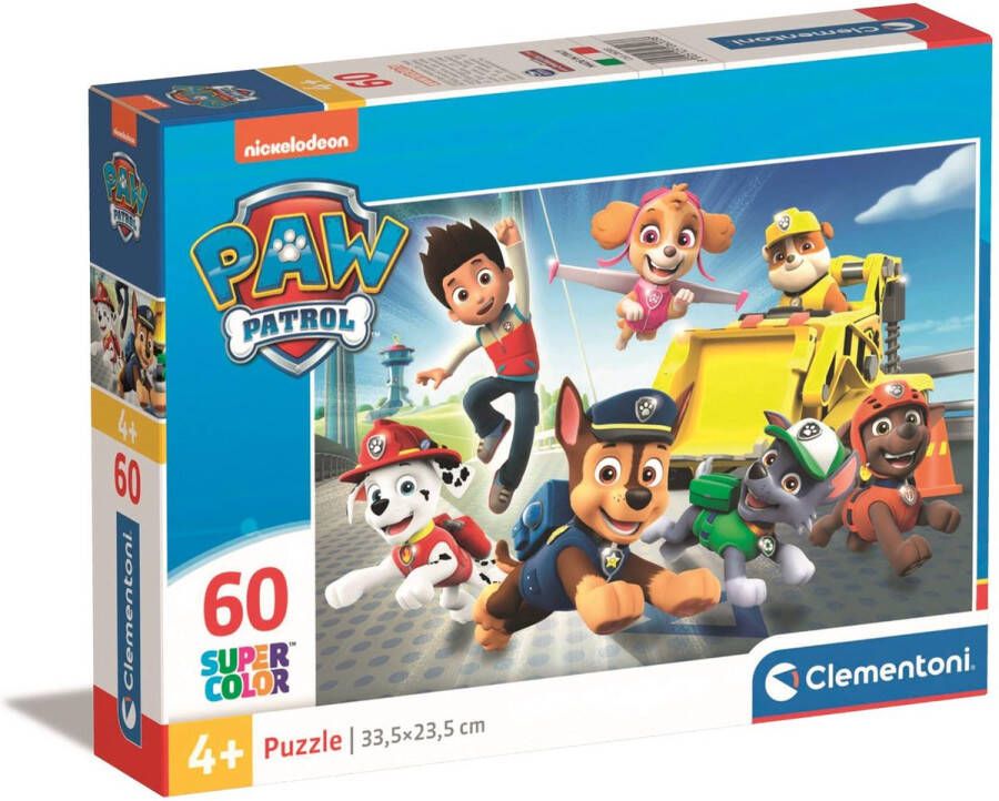Clementoni Puzzel 60 StukjesPaw Patrol Kinderpuzzels 5-7 jaar 26203