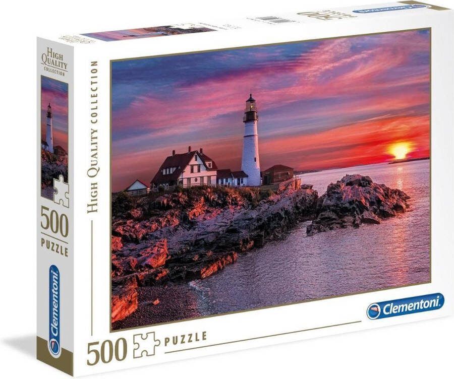 Clementoni Puzzel voor Volwassenen Puzzel 500 stukjes Legpuzzel Vuurtoren Portland Head Light