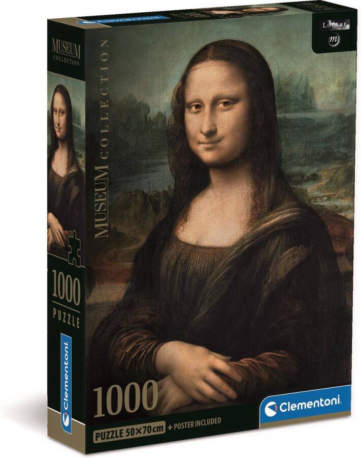 Clementoni Museum Collection Legpuzzel Leonardo da Vinci Gioconda Puzzel voor Volwassenen 1000 Stukjes 69 x 50 cm