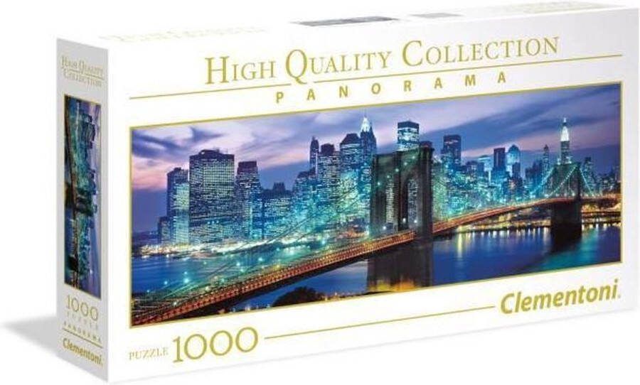 Clementoni Puzzels voor volwassenen New York Brooklyn Bridge Panorama Puzzel 1000 Stukjes 14-99 jaar 39434