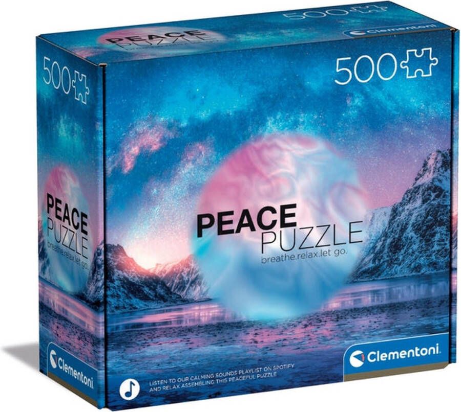 Clementoni Puzzels voor volwassenen Peace Puzzle Light Blue Legpuzzel 500 Stukjes 14-99 jaar 35116