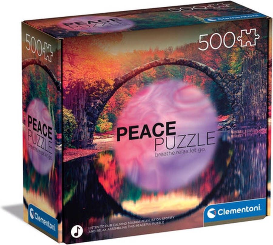 Clementoni Puzzels voor volwassenen Peace Puzzle Mindful Reflection Legpuzzel 500 Stukjes 14-99 jaar 35119