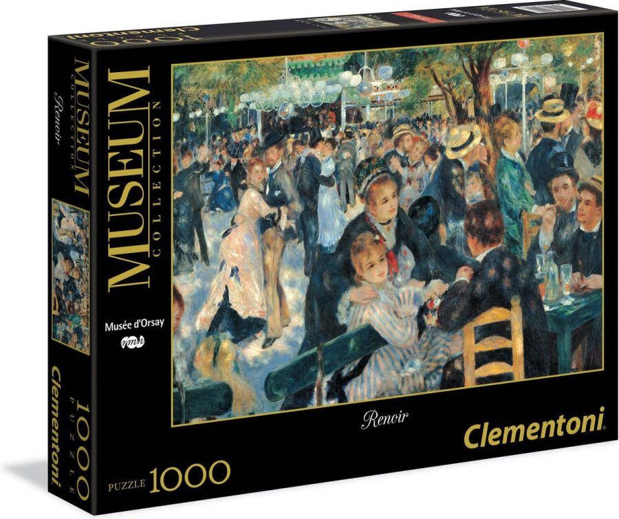 Clementoni Museum Collection Legpuzzel Renoir Bal du Moulin de la Galette Puzzel voor Volwassenen 1000 Stukjes 69 x 50 cm