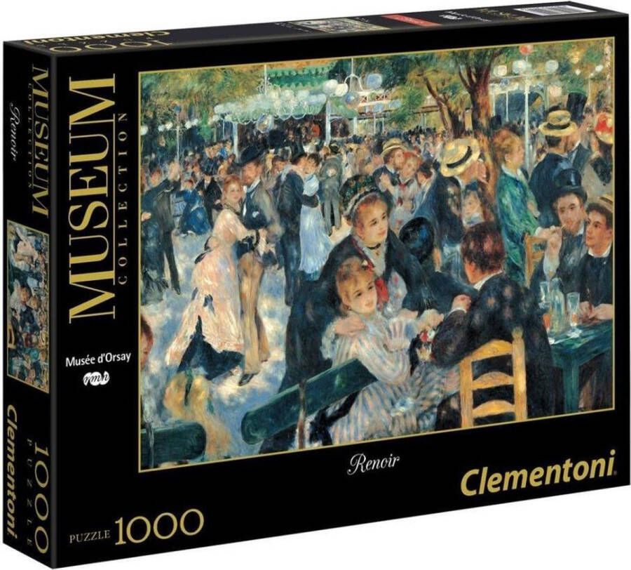 Clementoni Museum Collection Legpuzzel Renoir Bal du Moulin de la Galette Puzzel voor Volwassenen 1000 Stukjes 69 x 50 cm