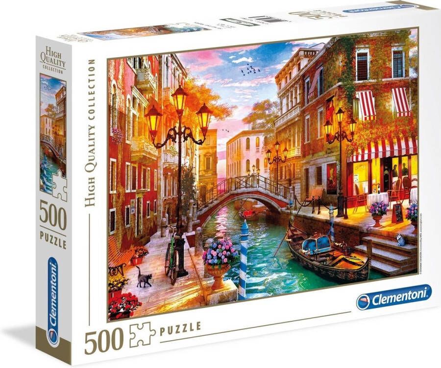 Clementoni Puzzel 500 Stukjes High Quality Collection Sunset over Venice Puzzel Voor Volwassenen en Kinderen 14-99 jaar 35063