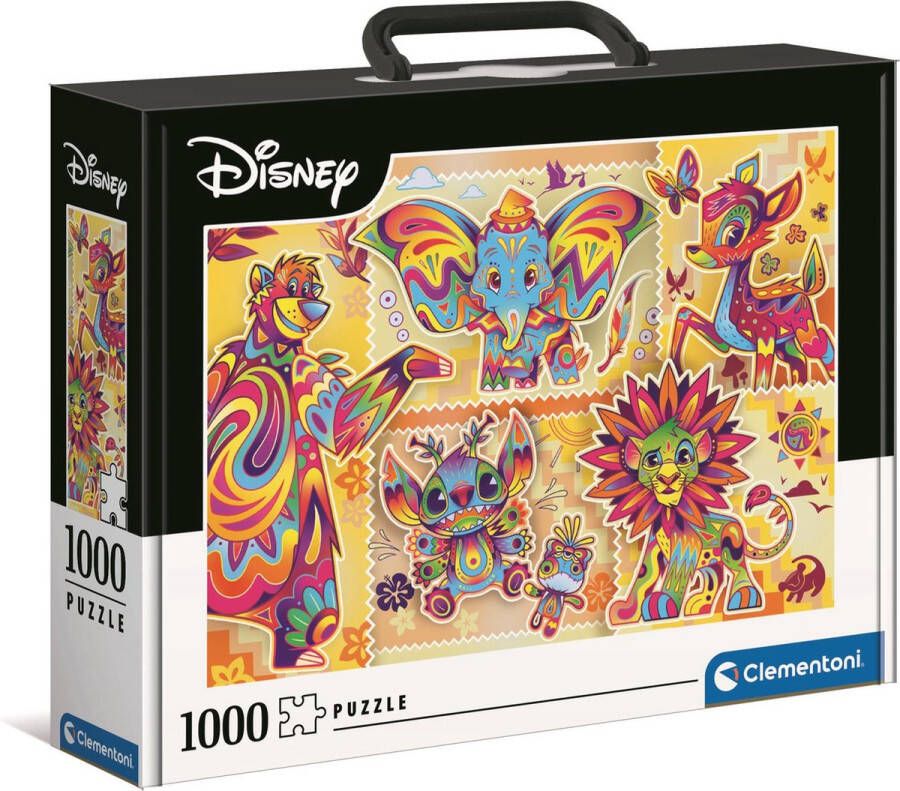 Clementoni Puzzel 1000 Stukjes In Valigetta Disney Classic Puzzel Voor Volwassenen en Kinderen 10-99 jaar 39677