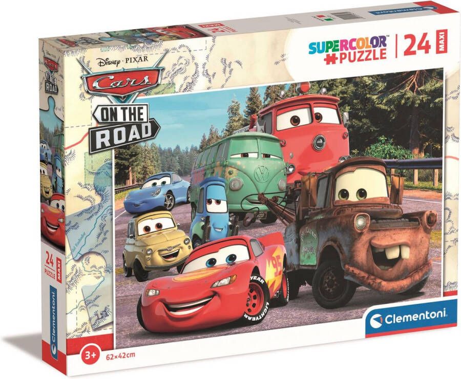 Clementoni Puzzel 24 Stukjes Maxi Cars On The Road Kinderpuzzels 3-5 jaar 24239