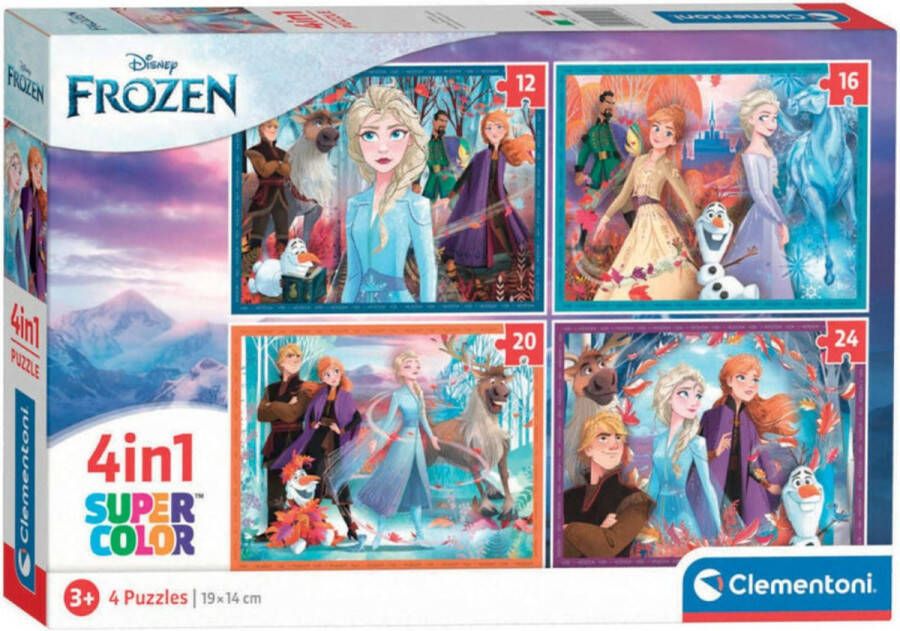 Clementoni Disney Frozen Puzzel Kinderpuzzels 4-in-1 puzzel Vanaf 3 jaar