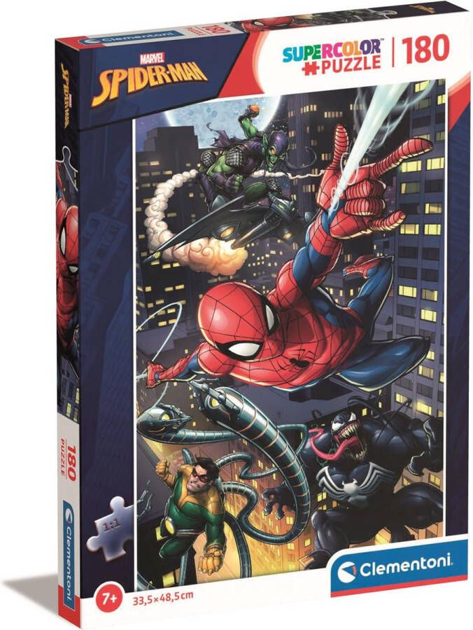 Clementoni Puzzel 180 Stukjes Marvel Spider-Man Kinderpuzzels 7-9 jaar 29782