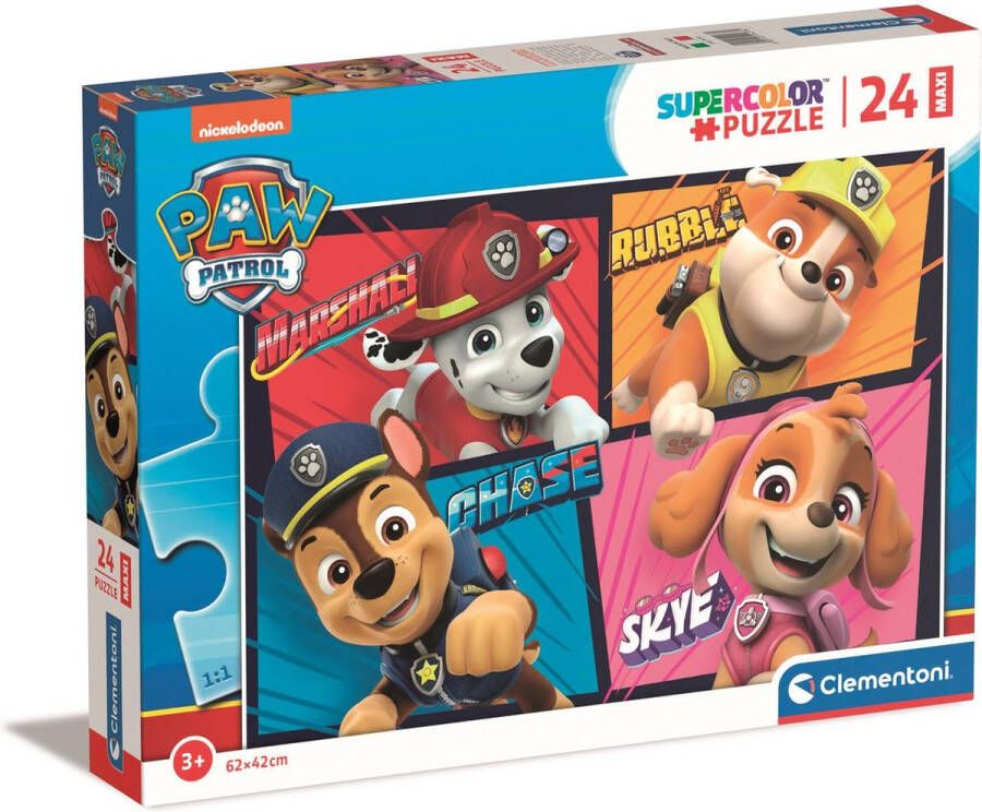 Clementoni Puzzel 24 Stukjes Maxi Paw Patrol Kinderpuzzels 3-5 jaar 24238