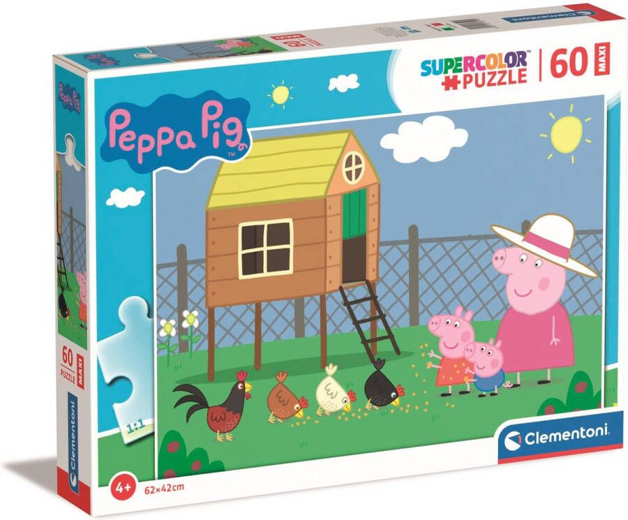 Clementoni Peppa Pig Legpuzzel Kinderpuzzel – Puzzel met 60 Stukjes Vanaf 4 jaar