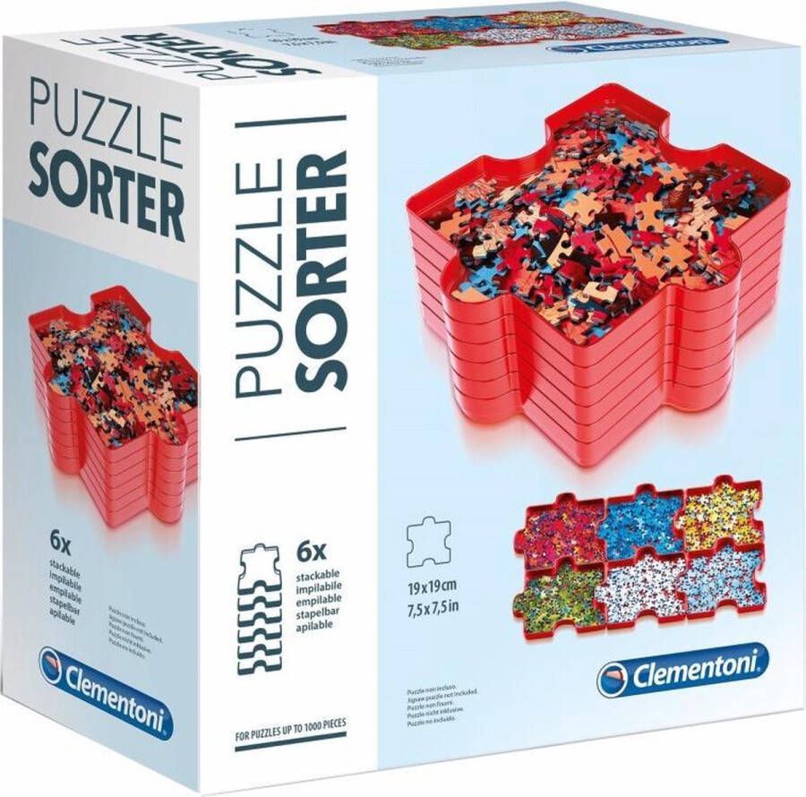 Clementoni puzzelsorteerder rood 6 stuks