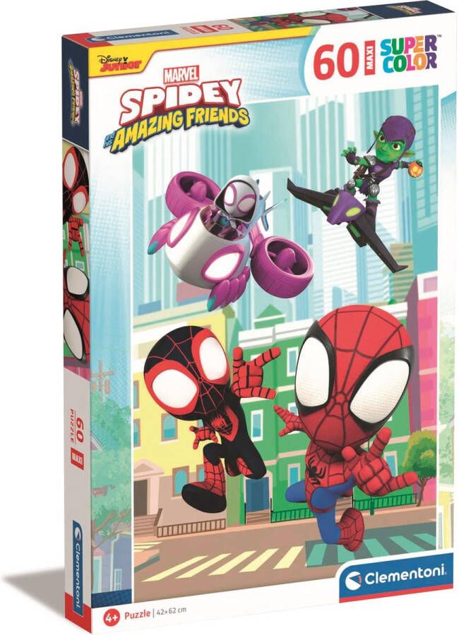 Clementoni Puzzel 60 Stukjes Maxi Spidey & His Amazing Friends Kinderpuzzels 4-6 jaar 26476