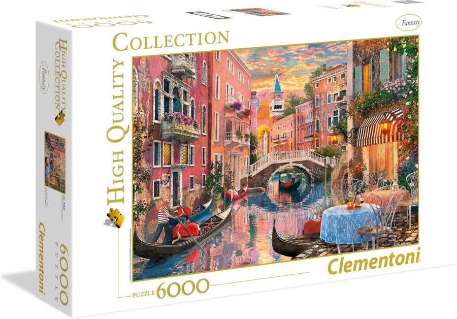 Clementoni Legpuzzel High Quality Puzzel Collectie Venice evening sunset 6000 stukjes puzzel volwassenen