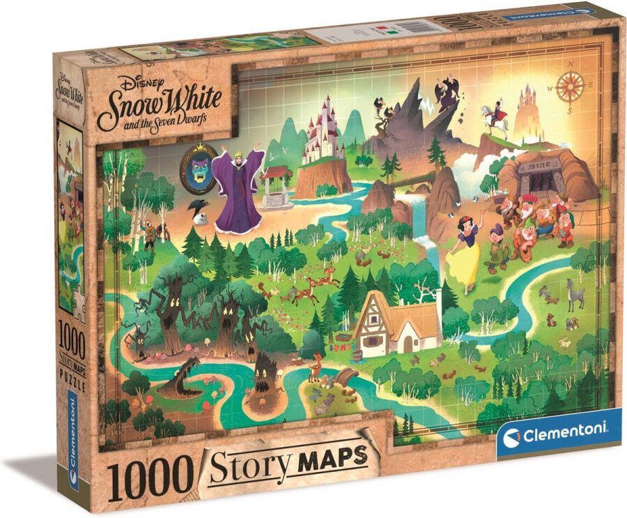 Clementoni PZL 1000 DISNEY STORY MAPS SNOW WHITE