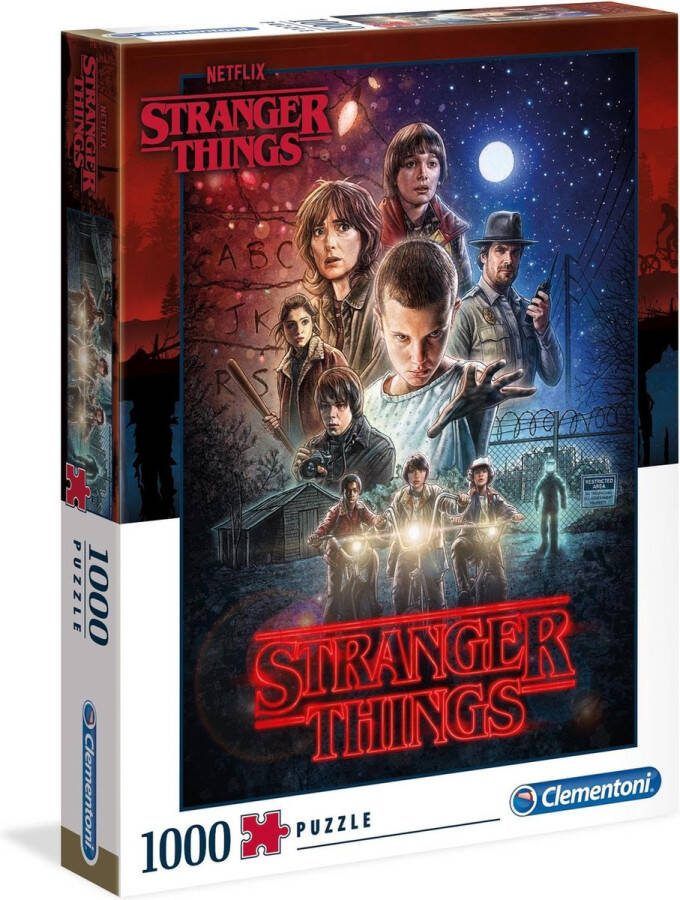 Clementoni Legpuzzel Netflix Stranger Things Puzzel 1000 Stukjes puzzel volwassenen